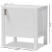 Baxton Studio Mandel Modern and Contemporary White Wood Nightstand - BSOHNS02-White-NS