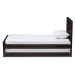 Baxton Studio Harlan Modern Classic Mission Style Dark Brown-Finished Wood Twin Platform Bed with Trundle - BSOHT1701-Espresso Brown-Twin-TRDL