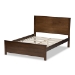 Baxton Studio Catalina Modern Classic Mission Style Brown-Finished Wood Full Platform Bed - BSOHT1702-Walnut Brown-Full