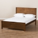 Baxton Studio Catalina Modern Classic Mission Style Brown-Finished Wood Full Platform Bed - BSOHT1702-Walnut Brown-Full