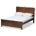 Baxton Studio Catalina Modern Classic Mission Style Brown-Finished Wood Full Platform Bed - BSOHT1702-Walnut Brown-Full