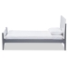 Baxton Studio Nereida Modern Classic Mission Style White and Dark Grey-Finished Wood Twin Platform Bed - BSOHT1703-White/Grey-Twin