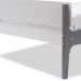 Baxton Studio Nereida Modern Classic Mission Style White and Dark Grey-Finished Wood Twin Platform Bed - BSOHT1703-White/Grey-Twin