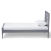 Baxton Studio Sedona Modern Classic Mission Style Grey-Finished Wood Twin Platform Bed - BSOHT1704-Grey-Twin