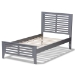 Baxton Studio Sedona Modern Classic Mission Style Grey-Finished Wood Twin Platform Bed - BSOHT1704-Grey-Twin