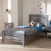 Baxton Studio Sedona Modern Classic Mission Style Grey-Finished Wood Twin Platform Bed - BSOHT1704-Grey-Twin