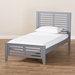 Baxton Studio Sedona Modern Classic Mission Style Grey-Finished Wood Twin Platform Bed - BSOHT1704-Grey-Twin
