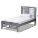 Baxton Studio Sedona Modern Classic Mission Style Grey-Finished Wood Twin Platform Bed - BSOHT1704-Grey-Twin