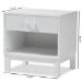 Baxton Studio Deirdre Modern and Contemporary White Wood 1-Drawer Nightstand - BSOHNS01-White-NS