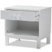 Baxton Studio Deirdre Modern and Contemporary White Wood 1-Drawer Nightstand - BSOHNS01-White-NS