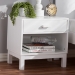 Baxton Studio Deirdre Modern and Contemporary White Wood 1-Drawer Nightstand - BSOHNS01-White-NS