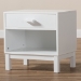 Baxton Studio Deirdre Modern and Contemporary White Wood 1-Drawer Nightstand - BSOHNS01-White-NS