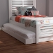 Baxton Studio Payton Modern and Contemporary White-Finished Twin Trundle - BSOHT-White-Trundle