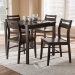 Baxton Studio Lovy Modern and Contemporary Walnut-Finished 5-Piece Dining Set - BSOLovy Dining Set