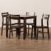 Baxton Studio Lovy Modern and Contemporary Walnut-Finished 5-Piece Dining Set - BSOLovy Dining Set