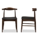 Baxton Studio Winton Mid-Century Modern Walnut Wood Dining Chair Set of 2 - BSORT514-CHR