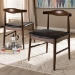 Baxton Studio Winton Mid-Century Modern Walnut Wood Dining Chair Set of 2 - BSORT514-CHR