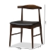 Baxton Studio Winton Mid-Century Modern Walnut Wood Dining Chair Set of 2 - BSORT514-CHR