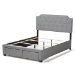 Baxton Studio Aubrianne Modern and Contemporary Grey Fabric Upholstered Queen Storage Bed - BSOWA8024-Gray-Queen