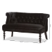 Baxton Studio Flax Victorian Style Contemporary Black Velvet Fabric Upholstered 2-seater Loveseat - BSOWS-GK756-Black-LS