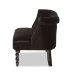 Baxton Studio Flax Victorian Style Contemporary Black Velvet Fabric Upholstered 2-seater Loveseat - BSOWS-GK756-Black-LS