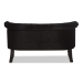 Baxton Studio Flax Victorian Style Contemporary Black Velvet Fabric Upholstered 2-seater Loveseat - BSOWS-GK756-Black-LS