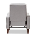 Baxton Studio Mathias Mid-century Modern Light Grey Fabric Upholstered Lounge Chair - BSO1705-Light Gray