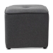 Baxton Studio Corinne Modern and Contemporary Dark Grey Fabric Upholstered Ottoman - BSO1709-Gray