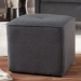 Baxton Studio Corinne Modern and Contemporary Dark Grey Fabric Upholstered Ottoman - BSO1709-Gray