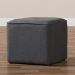 Baxton Studio Corinne Modern and Contemporary Dark Grey Fabric Upholstered Ottoman - BSO1709-Gray