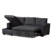 Baxton Studio Lianna Modern and Contemporary Dark Grey Fabric Upholstered Sectional Sofa - BSOR8068-Dark Grey-Rev-SF