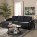 Baxton Studio Lianna Modern and Contemporary Dark Grey Fabric Upholstered Sectional Sofa - BSOR8068-Dark Grey-Rev-SF