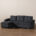 Baxton Studio Lianna Modern and Contemporary Dark Grey Fabric Upholstered Sectional Sofa - BSOR8068-Dark Grey-Rev-SF