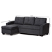 Baxton Studio Lianna Modern and Contemporary Dark Grey Fabric Upholstered Sectional Sofa - BSOR8068-Dark Grey-Rev-SF