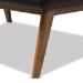 Baxton Studio Annetha Mid-Century Modern Black Faux Leather Upholstered Walnut Finished Wood Chair And Ottoman Set - BSOBBT5272-Pine Black Set