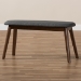 Baxton Studio Easton Mid-Century Modern Dark Grey Fabric Upholstered Walnut Finished Wood Bench - BSOEaston Bench-Dark Grey