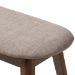 Baxton Studio Easton Mid-Century Modern Light Grey Fabric Upholstered Walnut Finished Wood Bench - BSOEaston Bench-Light Grey