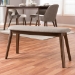 Baxton Studio Easton Mid-Century Modern Light Grey Fabric Upholstered Walnut Finished Wood Bench - BSOEaston Bench-Light Grey