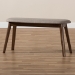 Baxton Studio Easton Mid-Century Modern Light Grey Fabric Upholstered Walnut Finished Wood Bench - BSOEaston Bench-Light Grey