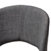 Baxton Studio Melrose Mid-Century Modern Dark Grey Fabric Upholstered Walnut Finished Wood Bar Stool (Set of 2) - BSOMelrose-Dark Grey-BS