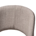 Baxton Studio Melrose Mid-Century Modern Light Grey Fabric Upholstered Walnut Finished Wood Bar Stool (Set of 2) - BSOMelrose-Light Grey-BS