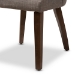 Baxton Studio Wesley Mid-Century Modern Light Grey Fabric Upholstered Walnut Finished Wood Dining Chair (Set of 2) - BSOWesley-Light Grey-DC