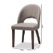 Baxton Studio Wesley Mid-Century Modern Light Grey Fabric Upholstered Walnut Finished Wood Dining Chair (Set of 2) - BSOWesley-Light Grey-DC