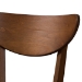 Baxton Studio Eline Mid-Century Modern Black Faux Leather Upholstered Walnut Finished Bar Stool (Set of 2) - BSOLeena-Black/Walnut-BS