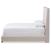 Baxton Studio Georgette Modern and Contemporary Light Beige Fabric Upholstered King Size Bed - BSOCF8957-Light Beige-King