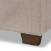 Baxton Studio Georgette Modern and Contemporary Light Beige Fabric Upholstered King Size Bed - BSOCF8957-Light Beige-King