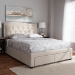Baxton Studio Aurelie Modern and Contemporary Light Beige Fabric Upholstered Queen Size Storage Bed - BSOCF8622-D-Light Beige-Queen