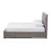 Baxton Studio Aurelie Modern and Contemporary Light Grey Fabric Upholstered King Size Storage Bed - BSOCF8622-D-Light Grey-King