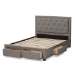 Baxton Studio Aurelie Modern and Contemporary Light Grey Fabric Upholstered King Size Storage Bed - BSOCF8622-D-Light Grey-King