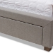 Baxton Studio Aurelie Modern and Contemporary Light Grey Fabric Upholstered King Size Storage Bed - BSOCF8622-D-Light Grey-King